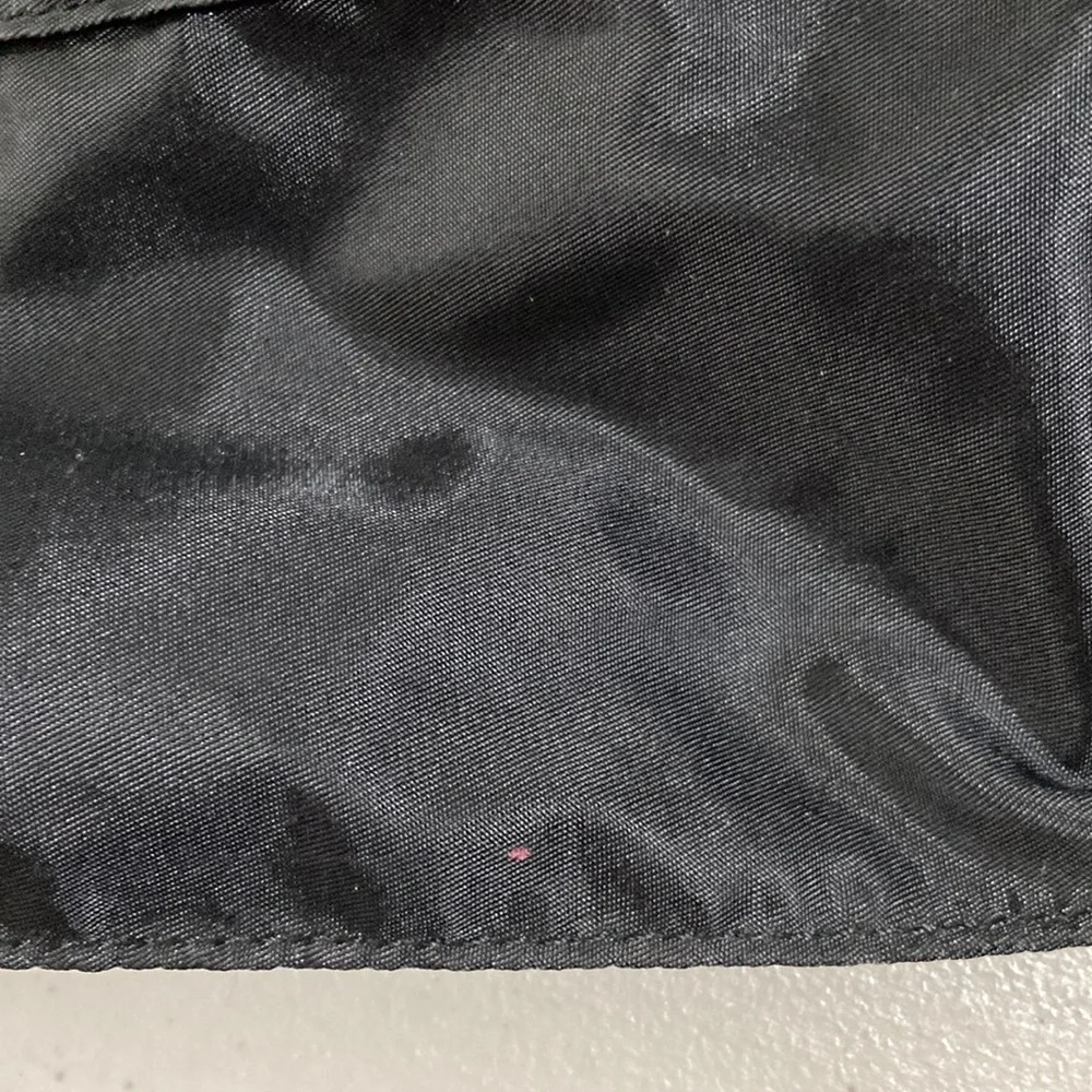 Agnes b. Black Purse, Heavy Satin, Zipper, Designer Bag Charms, Inner Pockets - Picture 16 of 16